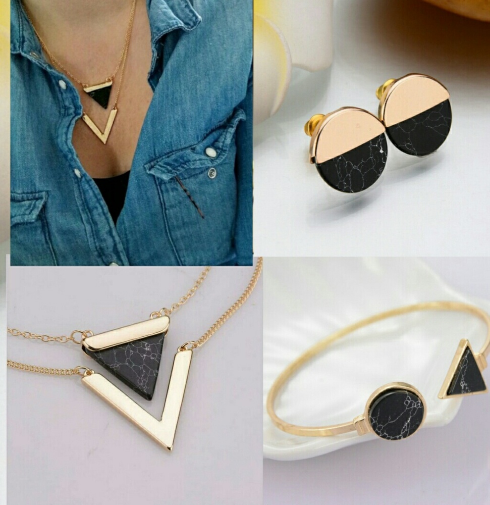 5 for $20! New! 2 pc natural stone jewelry set